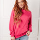 Melody Textured Hoodie in Coral Rose