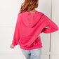 Melody Textured Hoodie in Coral Rose