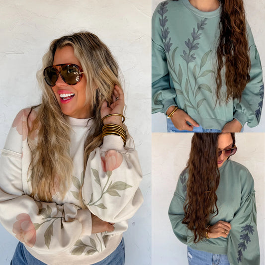 PREORDER: Spring Floral Pullover // eta May