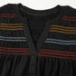 Bree Embroidered Top in Black