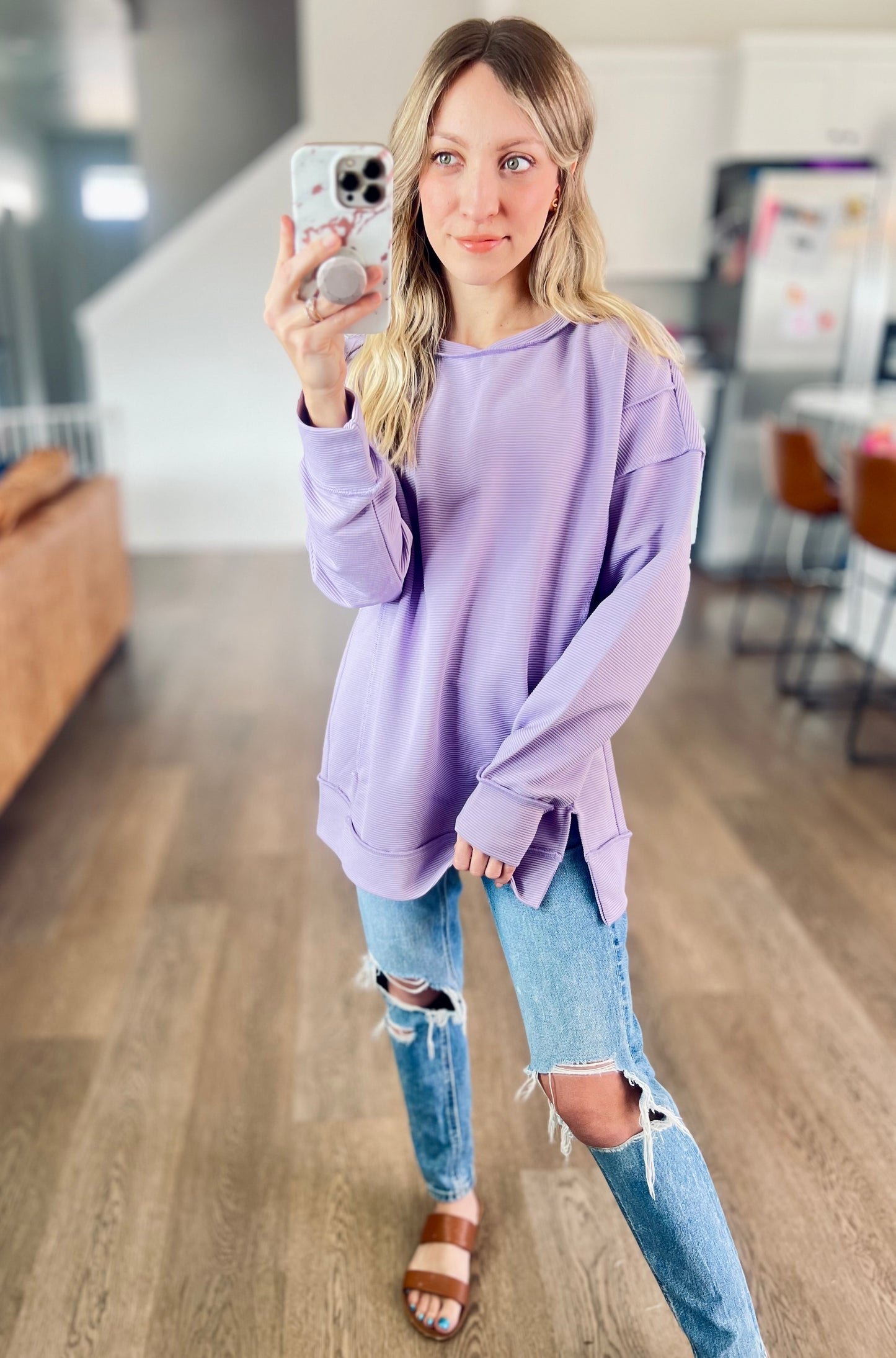 *free ship today* Clara Ribbed Pullover