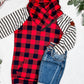 Zoey ZipCowl - Buffalo Plaid and Oatmeal Stripes