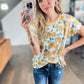Floral Top in Golden Rose
