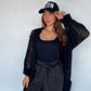 Kendall Open Knit Long Cardi Preorder