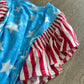 Vintage Star & Stripe Ruffle Sleeve Independence Day Top