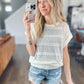*free ship today* Ivory Hollow Knit Sweater