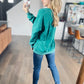 Notch Neck Pullover in Vintage Teal