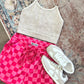 Pink Check Fave Shorts