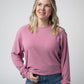 Corrine Ribbed Pullover Top - Rose