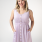 Beverly Button Dress - Lavender