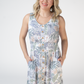 Beverly Button Dress Pineapple Leaf