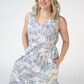 Beverly Button Dress Pineapple Leaf