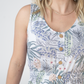 Beverly Button Dress Pineapple Leaf