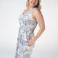 Beverly Button Dress Pineapple Leaf