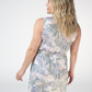 Beverly Button Dress Pineapple Leaf