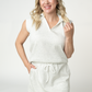 Luxe Collar Tank/Skort Set - Heathered Neutral