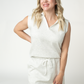 Luxe Collar Tank/Skort Set - Heathered Neutral