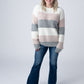 IN STOCK Cozy Block Sweater - Pink and Grey