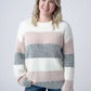 IN STOCK Cozy Block Sweater - Pink and Grey