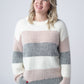 IN STOCK Cozy Block Sweater - Pink and Grey