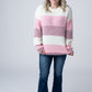 IN STOCK Cozy Block Sweater - Pink Stripes