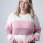 IN STOCK Cozy Block Sweater - Pink Stripes
