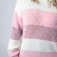 IN STOCK Cozy Block Sweater - Pink Stripes