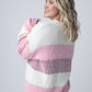 IN STOCK Cozy Block Sweater - Pink Stripes