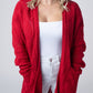 IN STOCK Open Knit Cardigan - Red