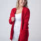 IN STOCK Open Knit Cardigan - Red