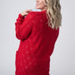 IN STOCK Open Knit Cardigan - Red