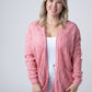 IN STOCK Open Knit Cardigan - Rose
