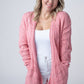 IN STOCK Open Knit Cardigan - Rose
