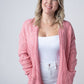 IN STOCK Open Knit Cardigan - Rose