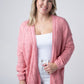 IN STOCK Open Knit Cardigan - Rose