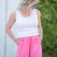 Weslie Waffle Shorts - Pink
