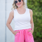 Weslie Waffle Shorts - Pink