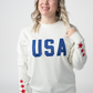 USA Pullover - White
