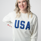 USA Pullover - White
