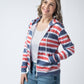 Fullzip Hoodie - Striped Red, White, and Micro Blue Stars