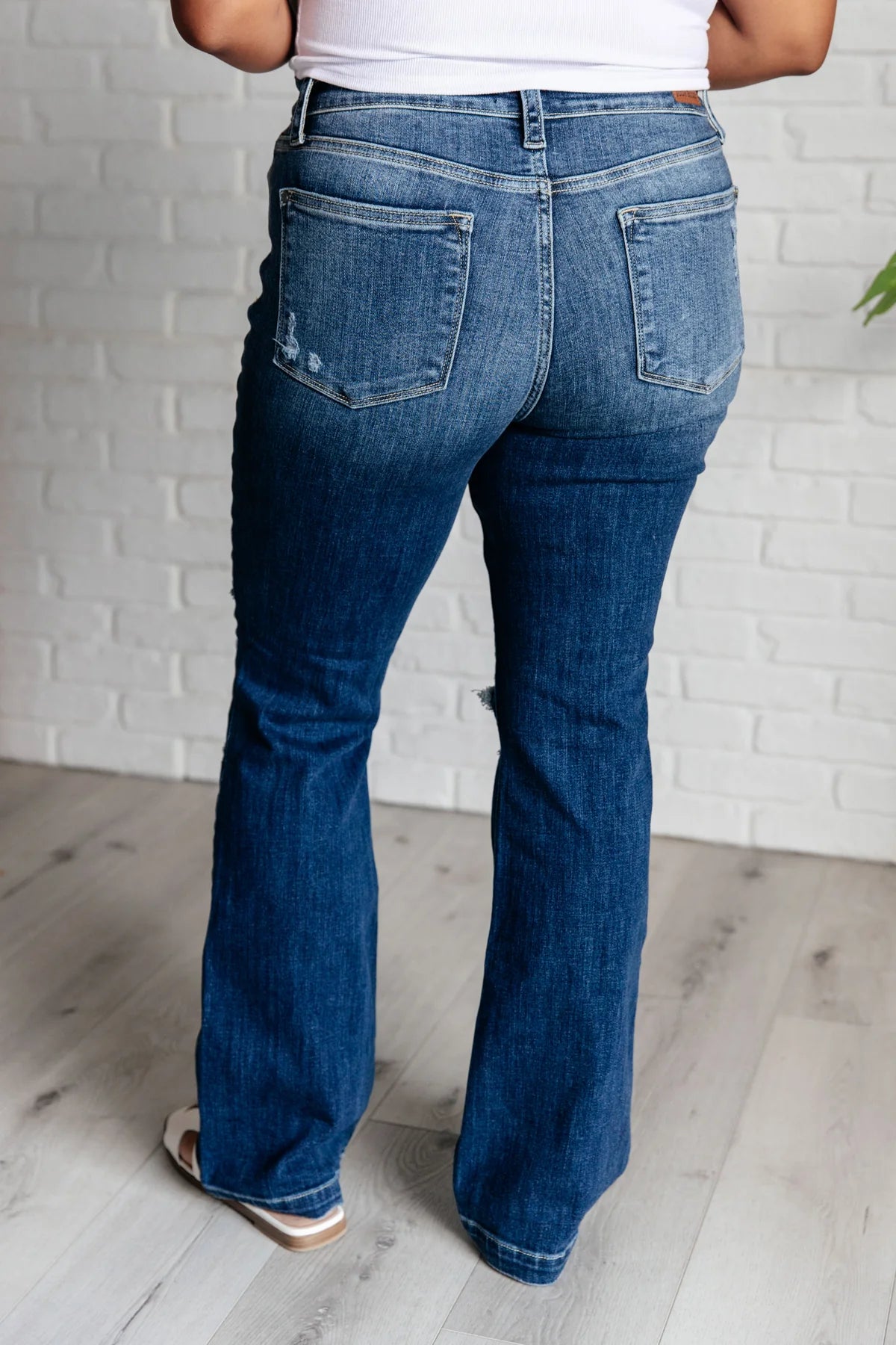 Mid Rise Distressed Bootcut - Judy Blue