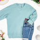 Corrine Ribbed Pullover Top - Dusty Blue