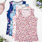 Luxe Crew Tank - Navy Floral Bliss