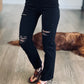 Marion Distressed Cropped Denim - Zenana