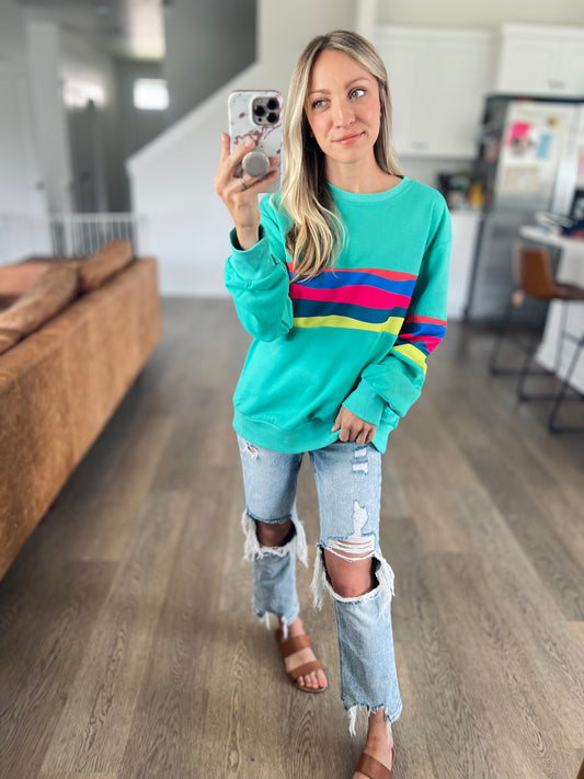 Colorful Accent Pullover