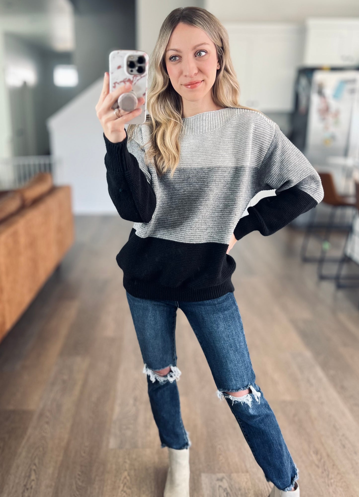 Sindra Color Block Sweater