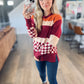 *free ship today* Autumn Check Sweater