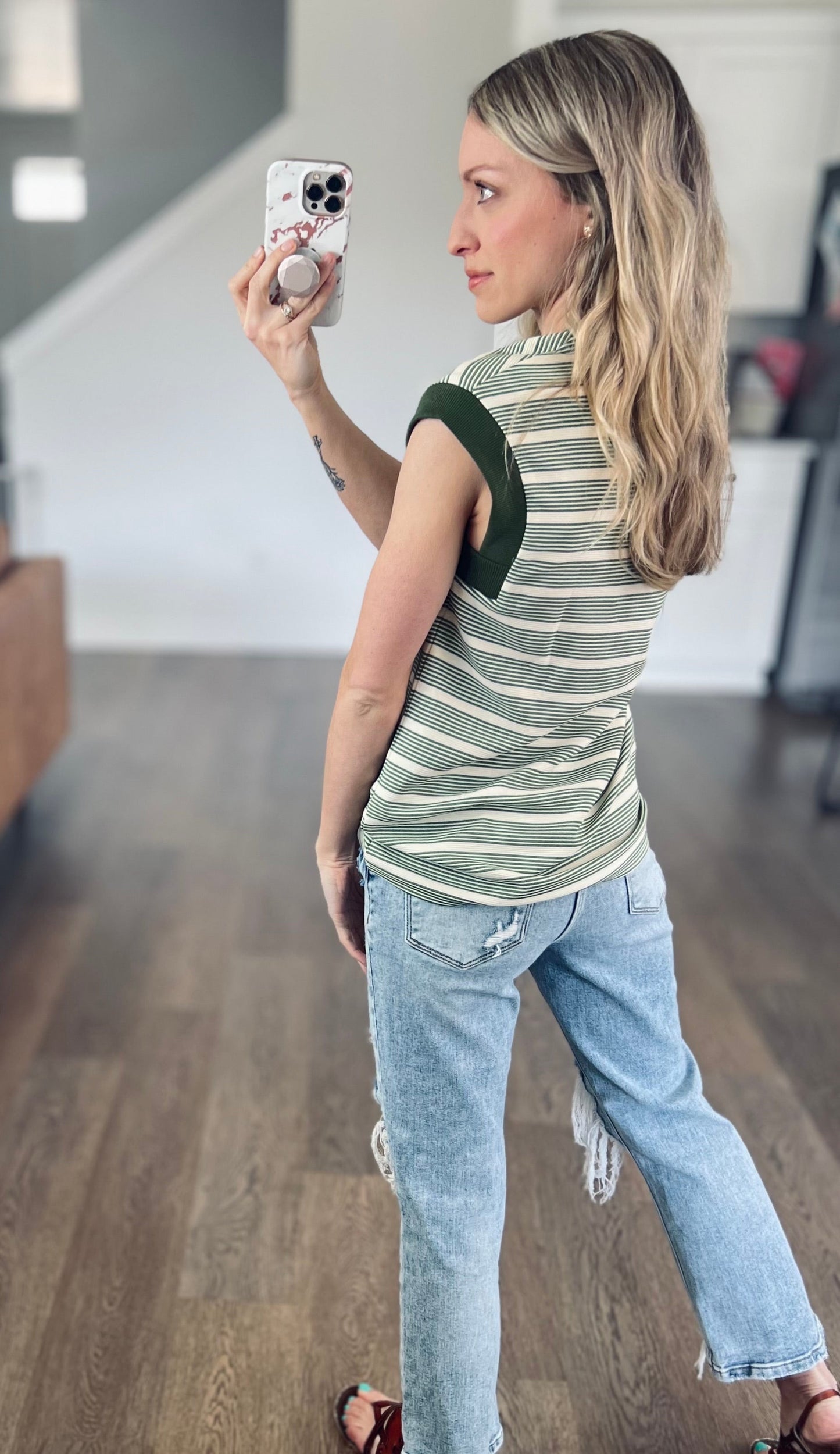 First On My List Stripe Top