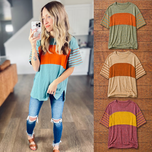 *free ship today* Comfort Stripe Top