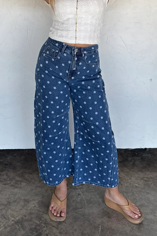 PREORDER: Darling Dot Barrel Jeans // eta early August